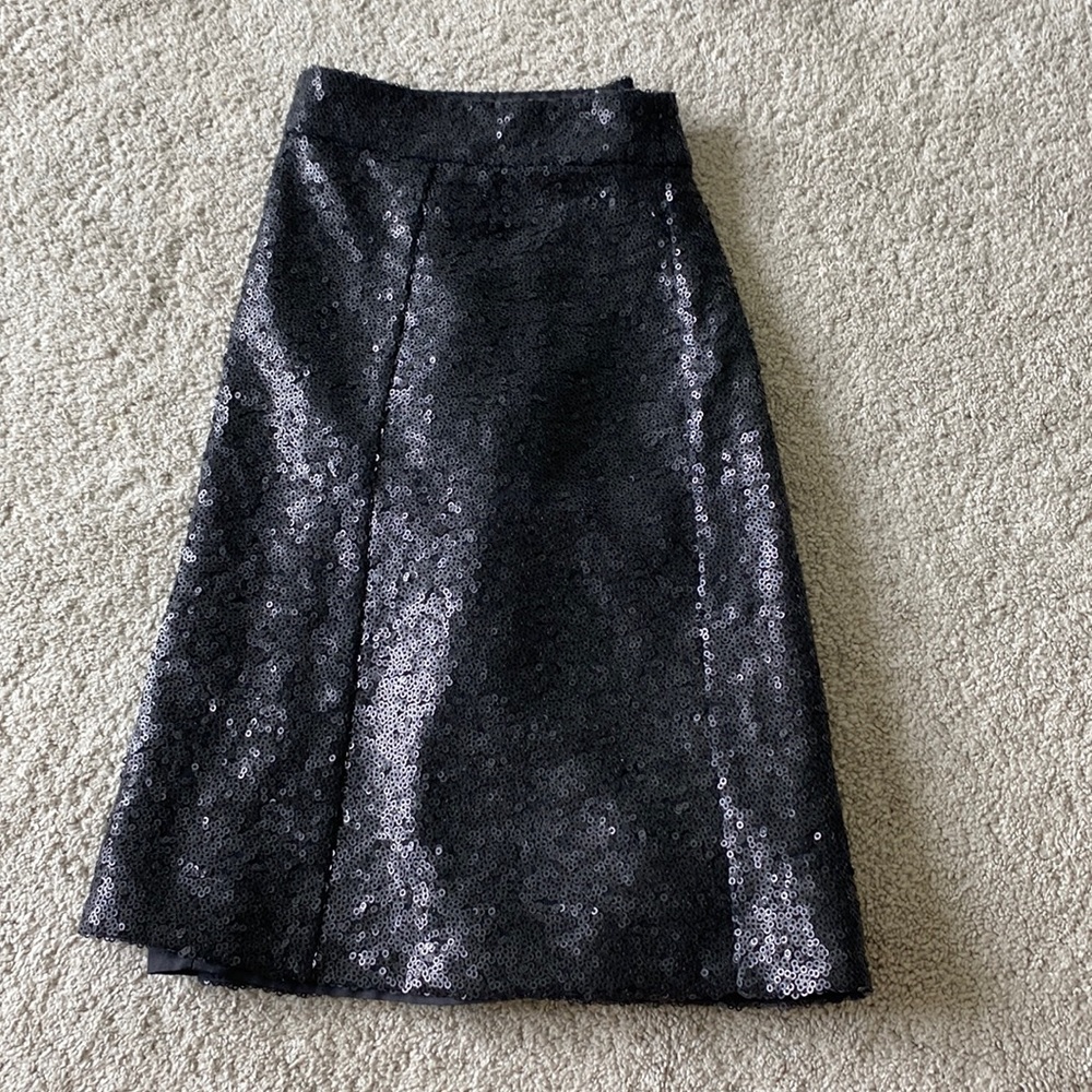black sequin skirt